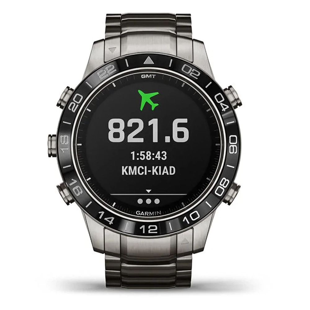 Спортивные титановые наручные часы GARMIN MARQ AVIATOR, 010-02006-04