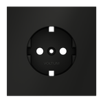 Накладка для розетки с заземлением, S70 (черный матовый)