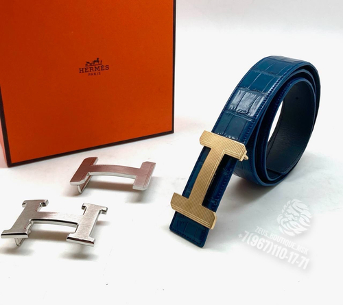 Ремень Hermes из кожи крокодила