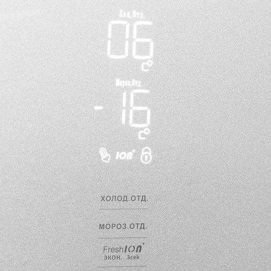 Холодильник Ginzzu NFK-500 White glass