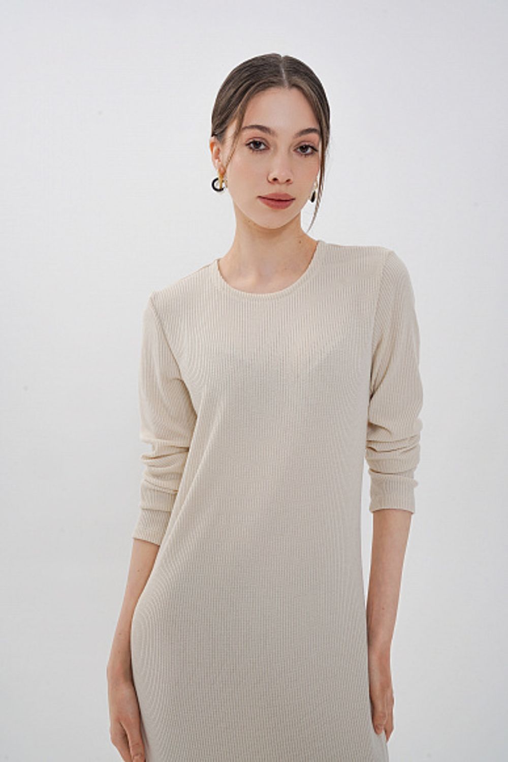 Платье-лапша макси Alexandra Talalay KD008 молочное