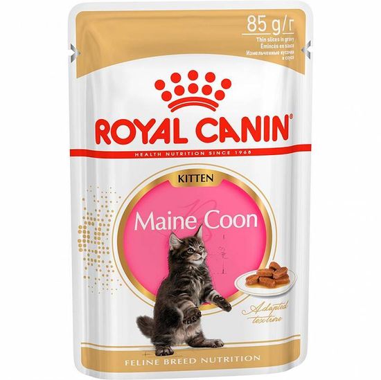 Royal Canin Kitten Main Coon влажный корм в СОУСЕ для котят породы Мейн Кун 85 гр