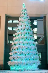 Уличная елка Уральская белая 15 м., каркасная, ПВХ, Green Trees (GT15URPVCW)