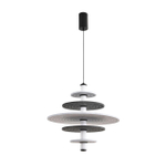 8295/14AL LEDIO черный/светло-серый/темно-серый, металл/фетр/акрил Подвес LED 14W 3000K 220V FELTA