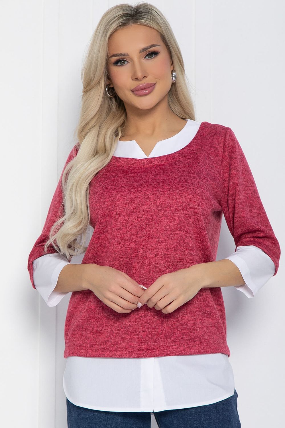 Джемпер Нежный акцент (коралловый) Б12617-4 LT Collection