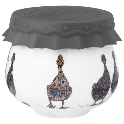 БАНКА LEFARD "FAMILY FARM" С СИЛИКОНОВОЙ КРЫШКОЙ 8*8*6,5 CM 180 МЛ