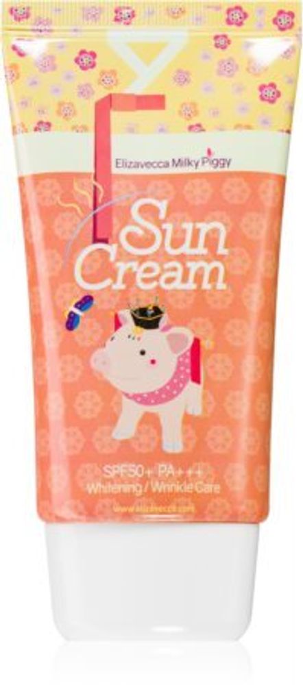 Elizavecca осветляющий солнцезащитный крем SPF 50+ Milky Piggy Sun Cream