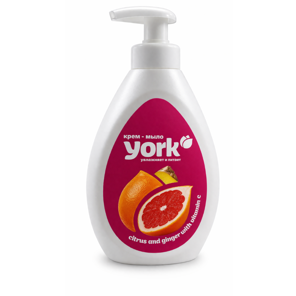 Крем-мыло YORK Citrus&ginger vitamin C 300 мл