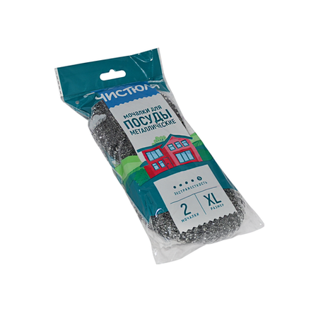 Губка металл Чистюля 2 шт/40