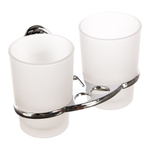 Стакан для зубных щеток, двойной, мет-л, хром, Solinne, Classic, 2546.101