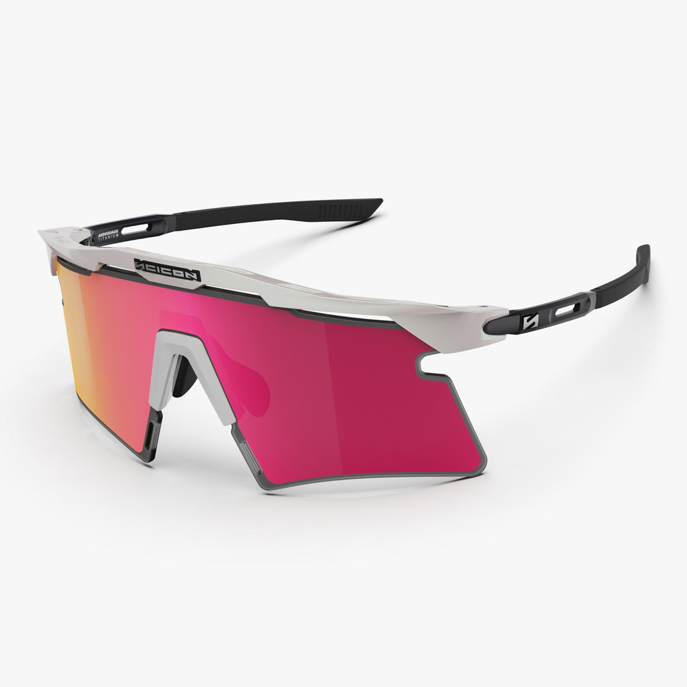Спортивные очки c диоптриями Scicon Aeroshade 2.0 Titanium Sunglasses White Matt Multi Mirror Sunburst + Pink