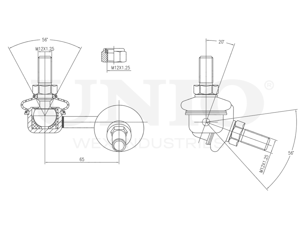 Стойка стабилизатора задняя левая UNIO SSP-50193