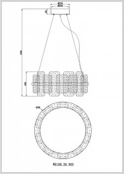 Подвесной светильник Wertmark Nelly WE158.20.303