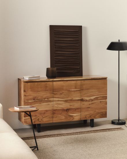 Сервант Uxue из массива акации с беленой отделкой 150 x 88