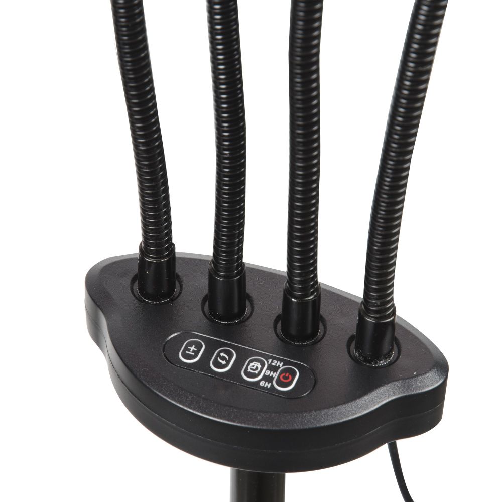 ULT-P32-36W-SPLE-TM-40 IP40 BLACK QUAD Светильник для растений светодиодный с таймером. на штативе. Спектр для фотосинтеза. TM Uniel