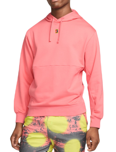 Мужская кофта теннисная Nike Court Fleece Tennis Hoodie - sea coral