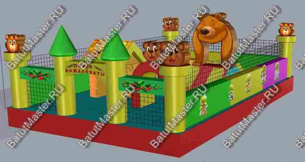 Надувной батут "Медвежата"