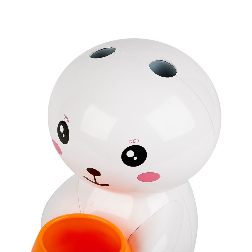 ULM-D160 12W-3000-6000K-DIM WHITE Светильник настольный светодиодный Заяц. с подставкой под канцелярские принадлежности. Сенсорный выключатель. Диммер. Белый. TM Uniel