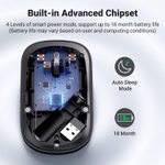 Мышь оптическая беcпроводная MU001 (90372), 2.4 GHz, Black UGREEN 90372