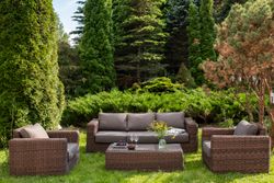 "Боно" лаунж-зона из искусственного ротанга, цвет коричневый