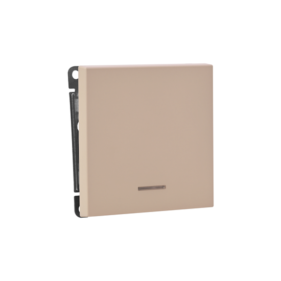 Выключатель кнопочный 1-кл. ArtGallery 10А с подсветкой механизм песочн. SE GAL001216