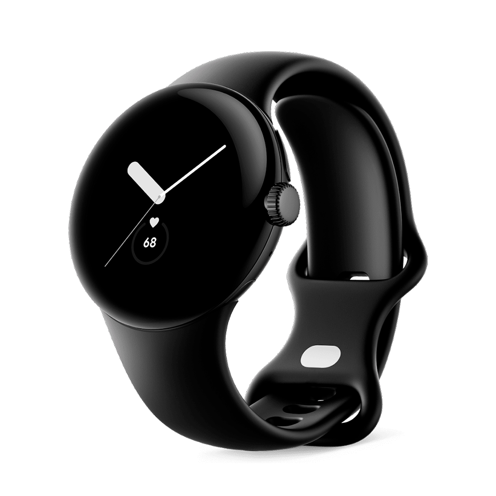 Умные часы Google Pixel Watch Wi-Fi 41mm, Matte Black/Obsidian (Матовый черный корпус, ремешок цвета черный обсидиан)