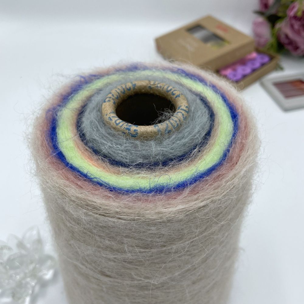 Набор № 11 	Manifattura LANE PUCCI 30% вспушеная альпака 30% полиамид 40% полиакрил на конусе, разные цвета