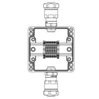 Взрывозащищенная клеммная коробка из полиэстера TBE-P-03-(6xCBC.2)-1xANP22BMB(A)-1xANP22BMB(C)1Ex e IIC Т5 Gb / Ex tb IIIC T95°C Db IP66/КЗ