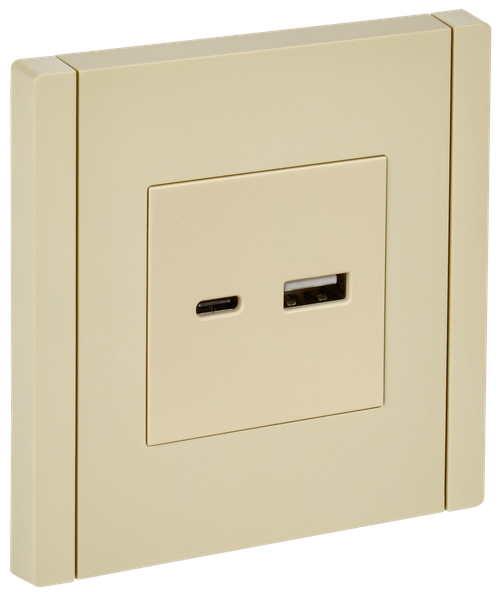FORTE&PIANO Розетка USB A+C 18Вт FP451 ваниль IEK