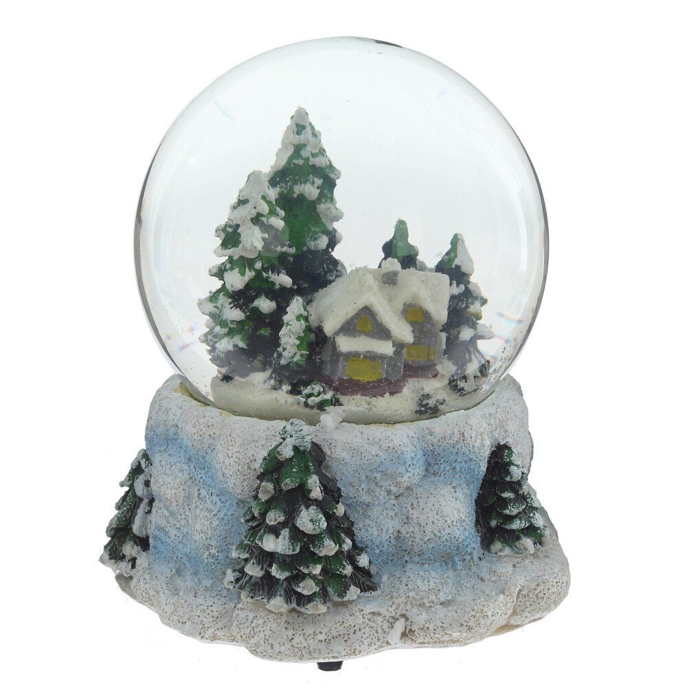 GAEM Фигурка декор в стекл шаре "Домик" (муз с ключ), D 10 см, L12 W12 H14,5 см, 2в.