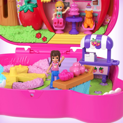 Polly Pocket - Клубничный мишка Компактный набор 2 куклы + аксессуары HRD35 / артикул   FRY35 HRD35  / GTIN 194735173761