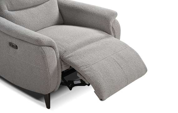 Кресло-реклайнер Level, серое букле