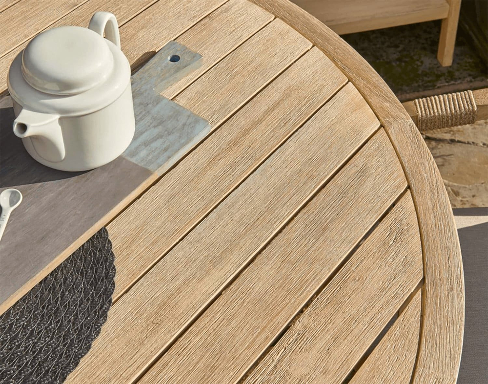 Стол деревянный обеденный Tagliamento Rimini Ø150, натуральный