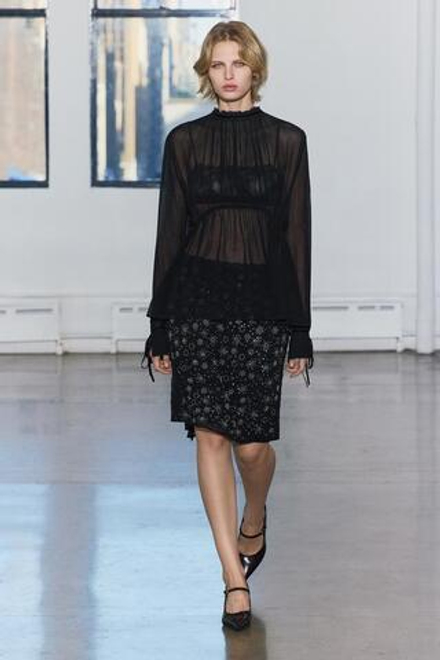 ZARA МНОГОФУНКЦИОНАЛЬНАЯ БЛУЗА — ZW COLLECTION, ЧЕРНЫЙ