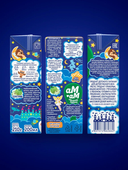 АМ-АМ Готовая кашка перед сном молочно-гречневая с яблоком с 6 мес