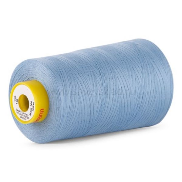 Нитка Gutermann Mara 150 (5000 метров), 1 боб., особо тонкая | 143 серо-голубой