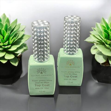 оп с UV фильтрами, Global Fashion, Super Glossy Shiny Top Coat with UV filter, 12 мл