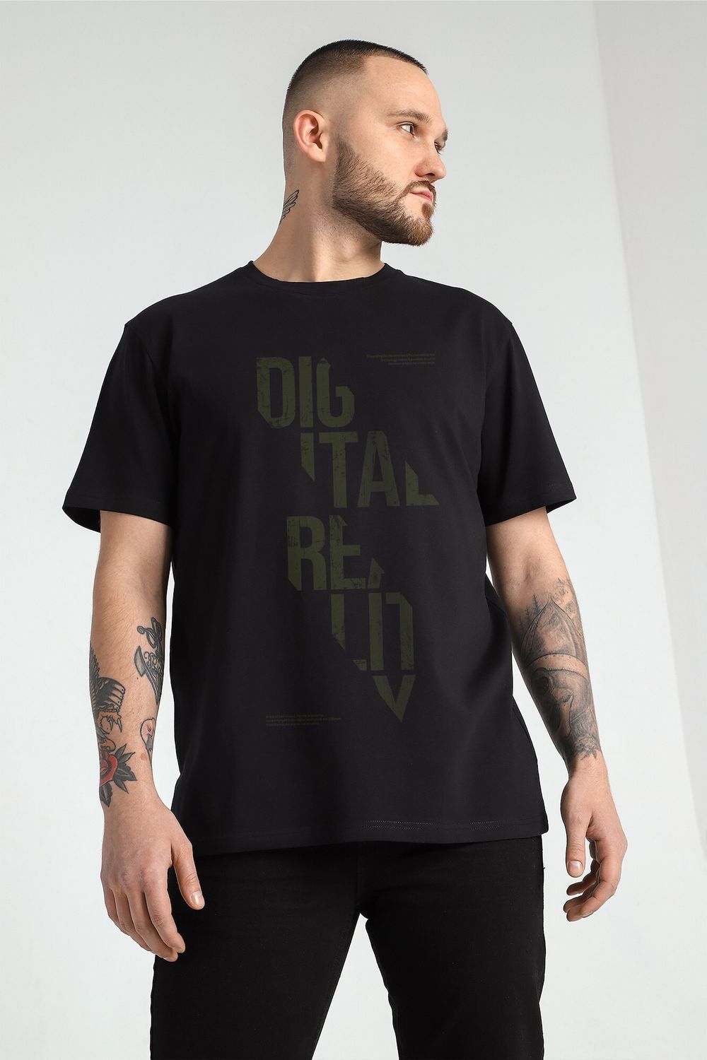 Фуфайка (футболка) мужская Клаб-5У Виотекс ЧЁРНЫЙ