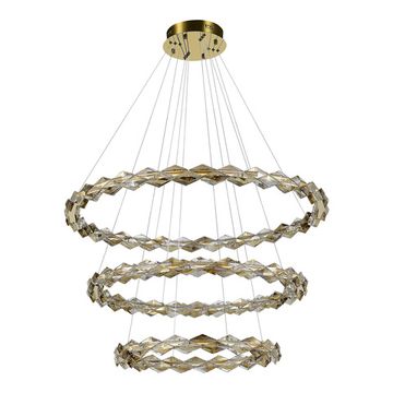 Люстра подвесная LED 75W 3000K SL6009.203.03 золотистый/прозрачный/янтарный Diamanta ST-Luce