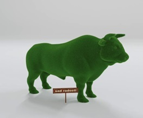 Фигура с искусственным озеленением “Бык”