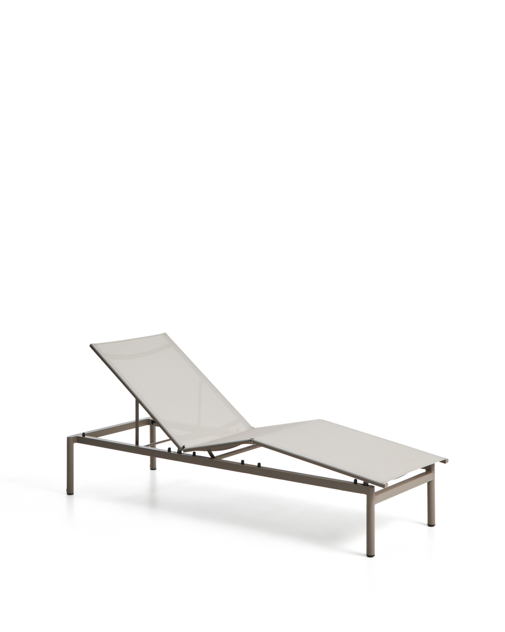 Шезлонг Lesina из алюминия и ткани цвета экрю
