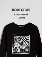 Черный лонгслив рукав три четверти