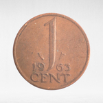 Netherlands, 1 Cent - Juliana, 1963, VF
