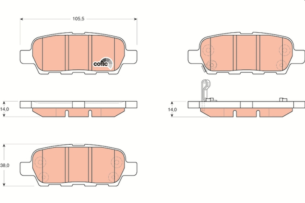 TRW - GDB3294-TRW - Brake Pad Set, disc brake