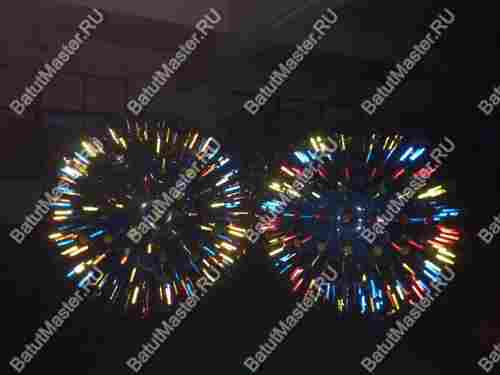 Светящийся зорб «Neo» ТПУ, диаметр 2,2 м, с усиленными сидениями