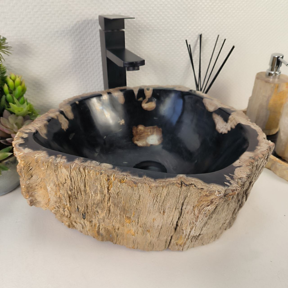 Раковина из окаменелого дерева OD-64794 39*37*15 0180
