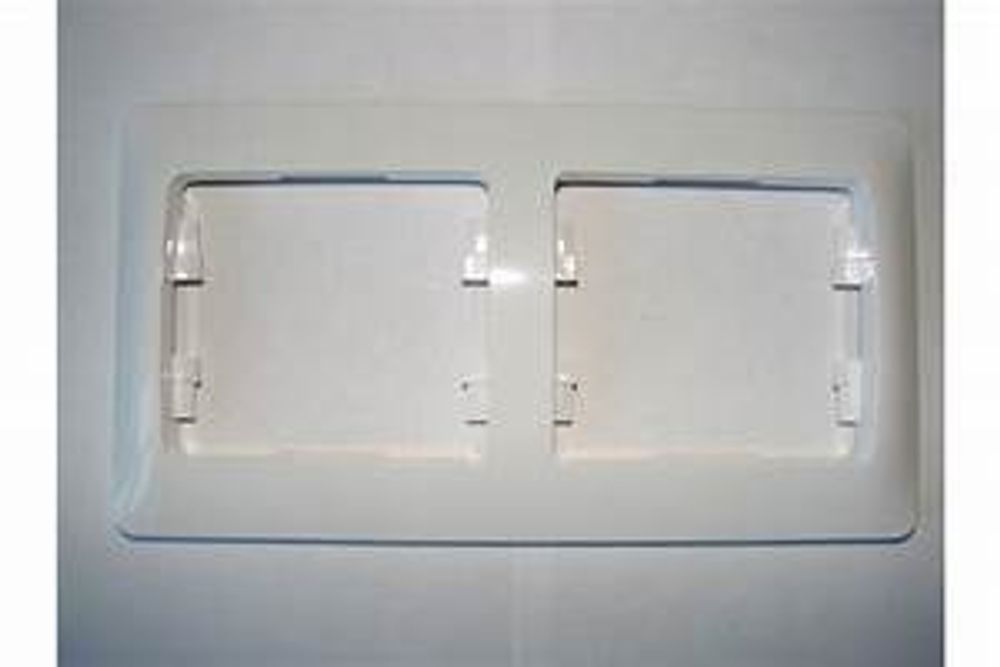 Рамка 2-местная Schneider Electric GLOSSA GSL000102 горизонтальная белый
