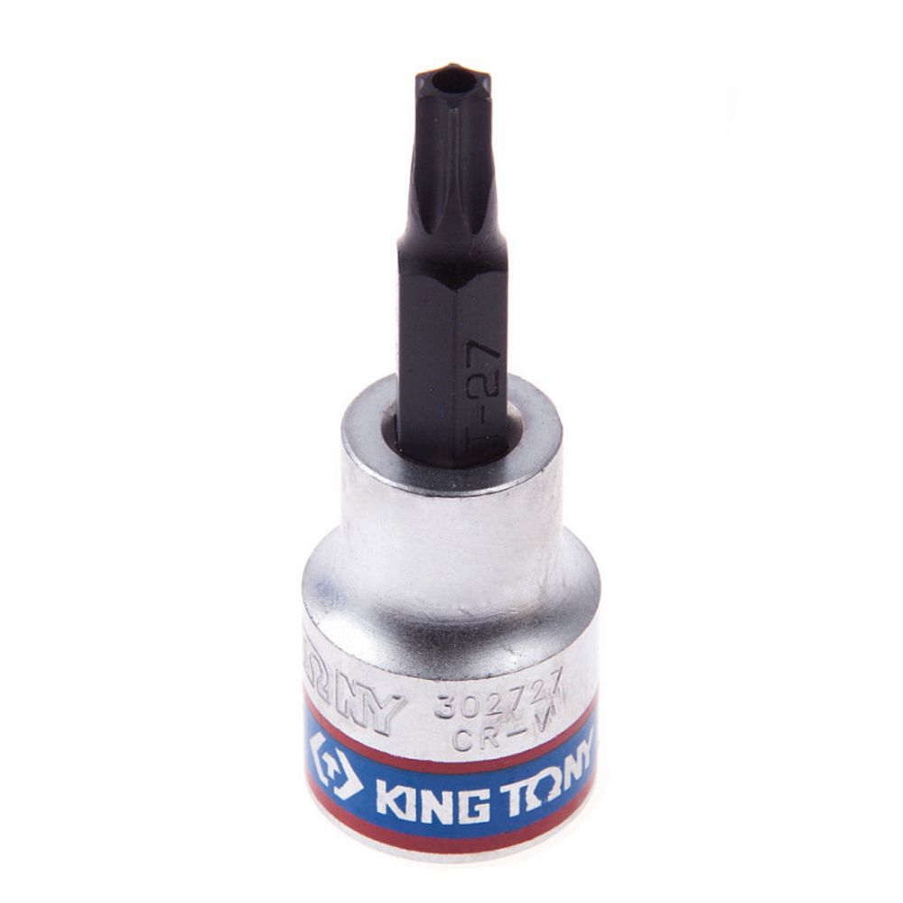 KING TONY (302727) Насадка (бита) торцевая 3/8&quot;, L = 50 мм, TORX с отверстием, T27