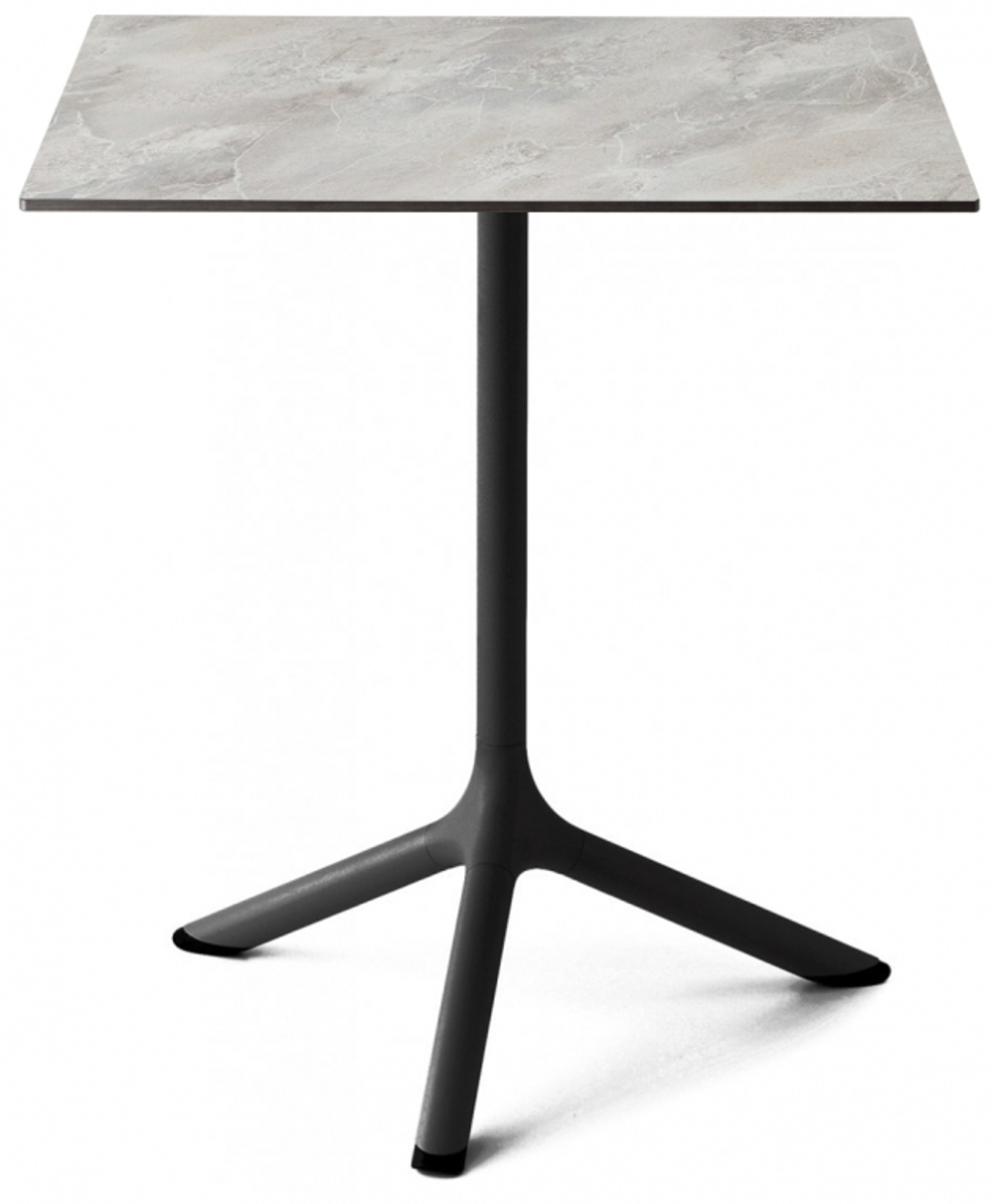 Стол ламинированный обеденный складной Scab Design Tripe Folding, черный, каменный