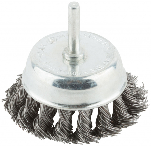 38498М Щетка крацовка, тип Чашка, для дрели, стальная витая проволока 75мм MOS